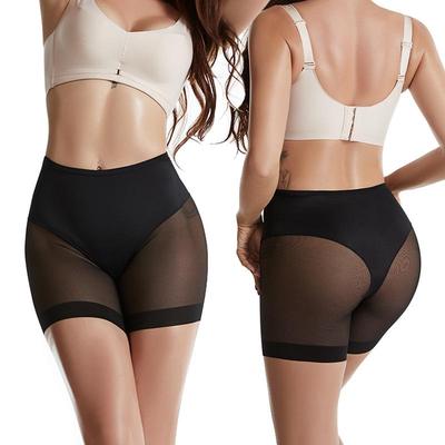 Evropské a americké síťované stahovací boxerky, bavlněný antibakteriální klín, středně nízký pas, bezešvý design pro zvedání hýždí.