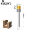 1 pz 6mm Gambo Modello Trim Cerniera Mortasatrice Router Bit Dritto fresa trimmer pulizia a filo assetto Tenone Cutter per la Lavorazione Del Legno