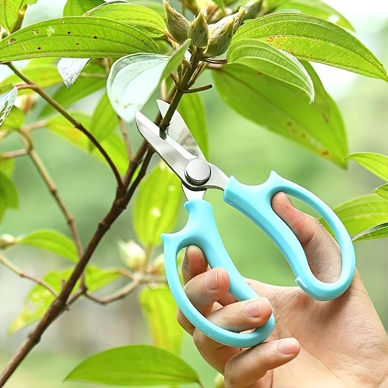 Klasické zahradní nůžky z nerezové oceli, široká čepel, manuální, bez nutnosti napájení, na květinové aranžmá a prořezávání - zahradní nářadí