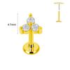 ASTM F136 G23 Titanium Labret Piercing Starfish Earring Stud Bee Leaf Push In CZ Threadless Cartilage 16/18/20G Body Jewelry