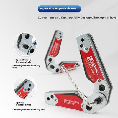 1pc Multi-Angle Magnet Clamp Tool Welding Magnet 20°-200° Adjustable Angles Magnetic Welding Clamp Holder Small / Medium Size