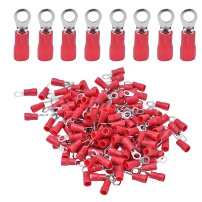 150 Stück Vorisolierte Crimpanschlüsse Kupfer PVC Ringtyp Drahtverbinder für Maschinen AWG 14?12