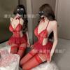 Sexy lingerie cute fluffy princess dress uniform sexy lace perspective suspender onesie temptation