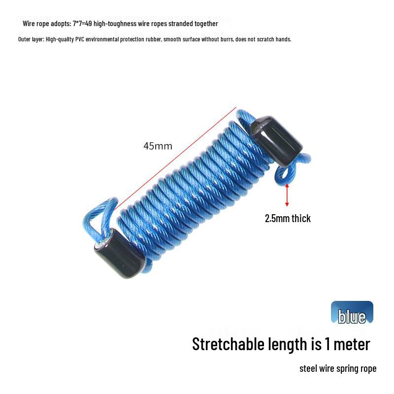 Retractable Spring Steel Security Lanyard