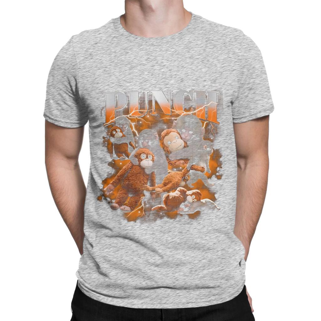 Punch Protect Baby Monkey Punch Viral Baby Monkey Punch Funny Graphic 100 Cotton TShirt Bib Punch The Monkey Tees Tops For Unisex