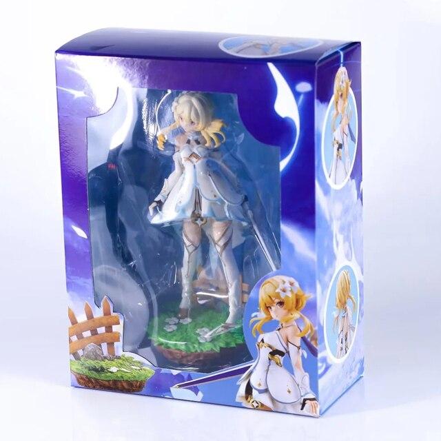 New 18cm Anime Genshin Impact Figure Barbara Aether Lumine Pvc Action Figure Collectible Decoration Collection Doll Toys