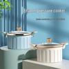 Large Capacity Non-Stick Enamel Soup Pot - Multi-Functional Double-Handled for Low Pressure Cooking