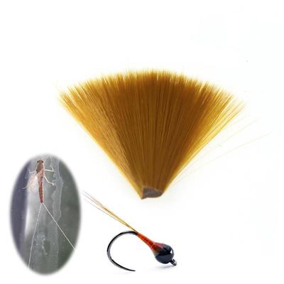 Diâmetro fino Nylon marrom cônico flutuante amarração de moscas Mayfly cauda fibra Perdigon Nymph caudas material de amarração de moscas