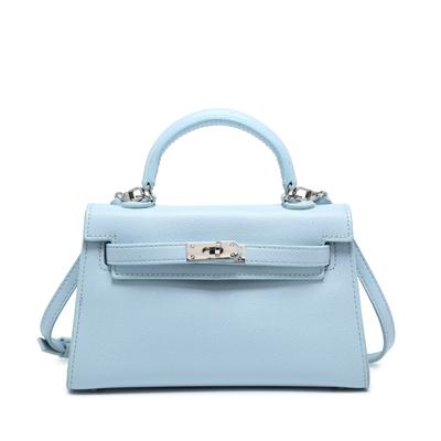 תיק עור אמיתי חם דור שני ללא פוך תיק מיני ידני יוקרתי אופנתי לנשים תיק טוטה עם טקסטורה