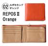 CCOMPANY LIMITED Lupo 2 Second Italian Leather Bifold Wallet with Coin Purse and Card Case Men's (Orange)