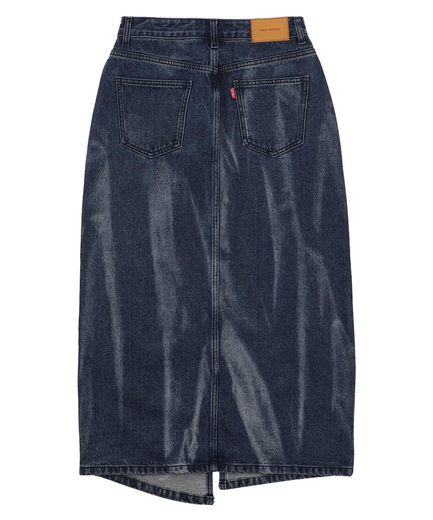 Field Walker Point Brush Long Skirt [Blue]