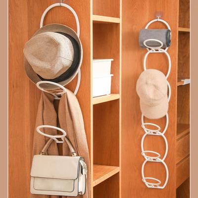 6 pezzi Organizza pieghevole conveniente facile da installare sopra la porta a parete porta cappelli da baseball porta sciarpe