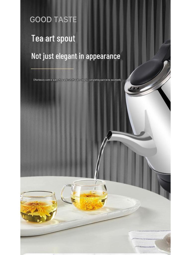 Malata Long Spout Electric Kettle – Automatic Shut-Off, Anti-Dry Protection, Ideal for Tea Brewing.