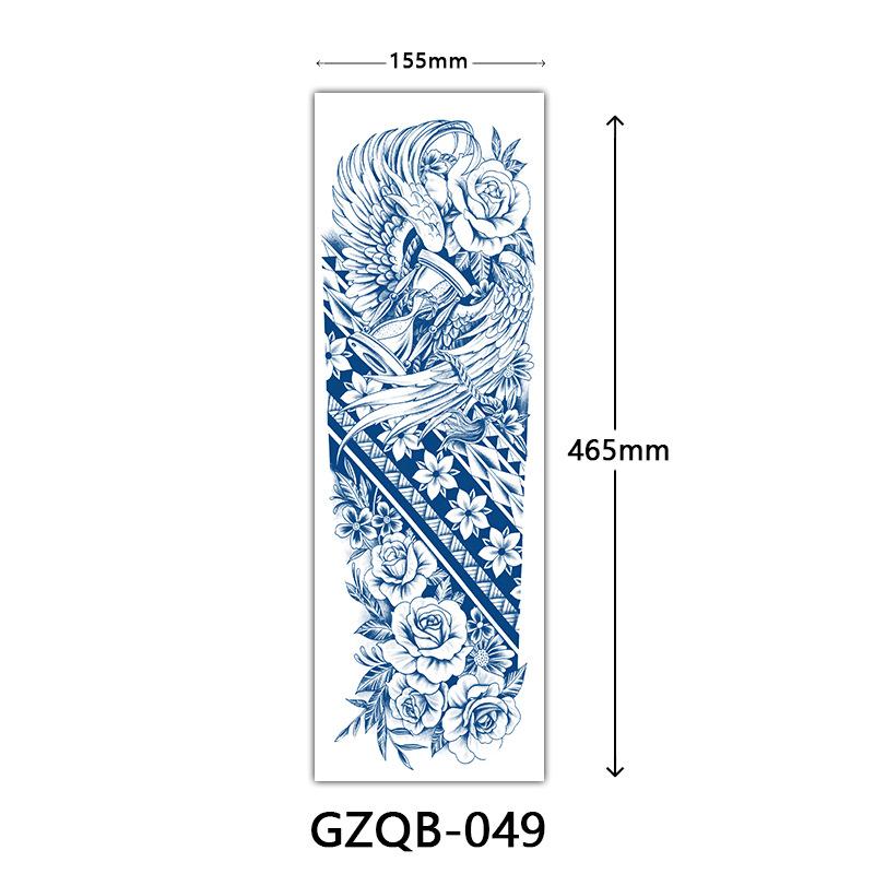 Herbal Tattoo Stickers, Semi-Permanent Tattoo Stickers, Herbal Juice Full Arm Tattoo Stickers