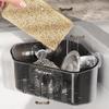 Corner Sink Storage Rack - Multi-functional Sponge & Dish Organizer with Suction Cup Wall Mount