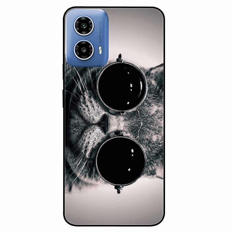 For Moto G34 5G Case G 24 Soft Silicone Fashion Animals TPU Bumper for Motorola Moto G24 G04 Painted Phone Covers Luxury Capa