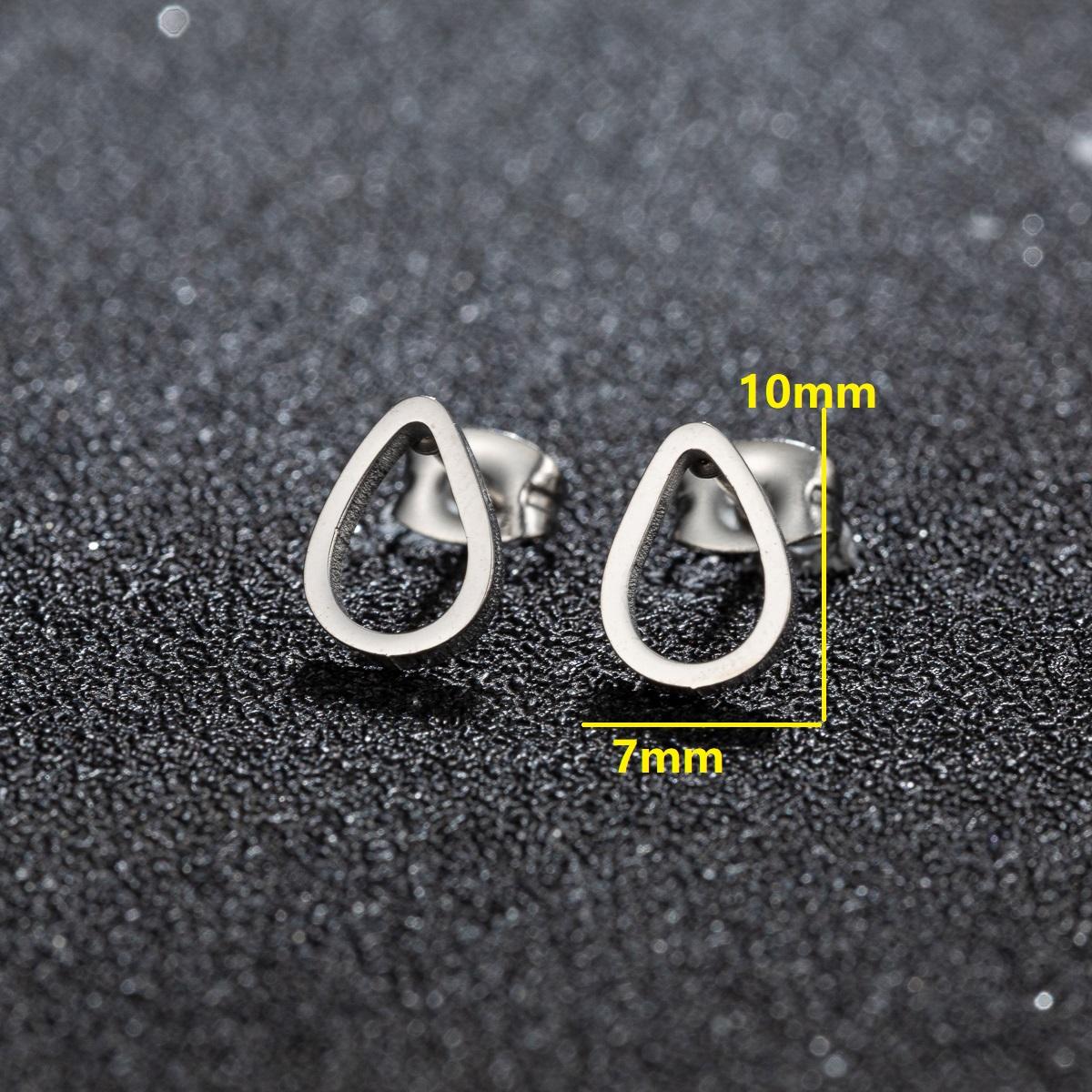 

Simple Moon Star Tragus Piercing Stud Earrings For Women Small Sun Totemgeometric Rectangle Cartilage Earrings Party Gifts Copper color