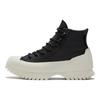 Chuck Taylor All Star Couro tratorado inverno 2.0 cano alto sapatos casuais de estilo de vida Unissex preto e branco