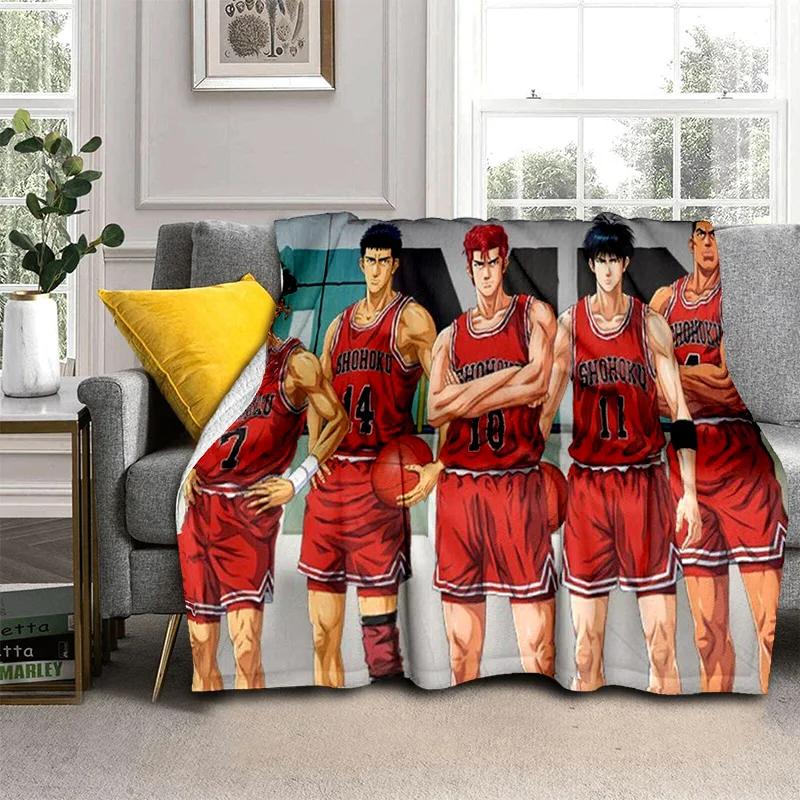 Basketball Anime Slam Dunk Cartoon Blanket,Soft Throw Blanket for Home Bedroom Bed Sofa Picnic Travel Office Cover Blanket Kids