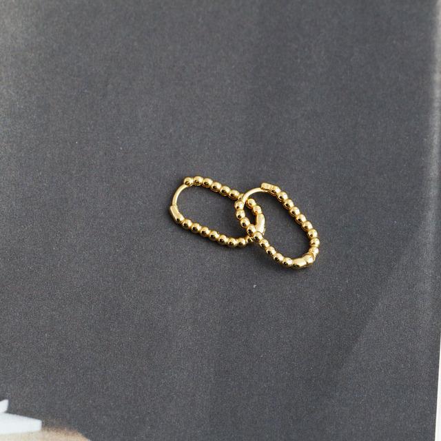 

ANENJERY овальные серьги-кольца в форме цепочки для женщин и мужчин, простые французские серьги с геометрическим рисунком, оптовая продажа