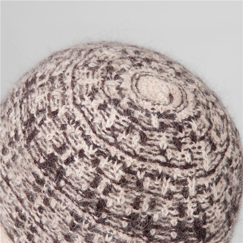 Knitted Bucket Hat Women's Autumn and Winter Outdoor Warm Hat Versatile Face Small Wool Can Hang Mask Hat