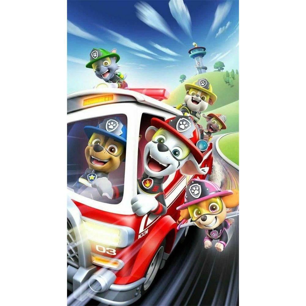 Kreskówkowy Piesek Disneya Malowanie Diamentami 5D DIY Wzór Artystyczny Drukowany Zestaw Puzzle Płótno Mozaika Ścieg Haft Domowy Dekor