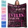 Personalized Name Blanket - Customizable for Female or Male Names - Perfect for Birthday Gifts - Soft and Comfortable - Suitable