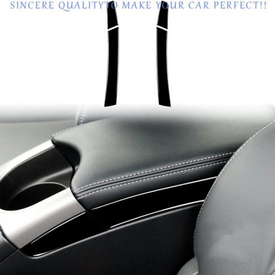 For Toyota Prius 2012-2015 Black Vinyl Center Console Armrest Lid Box Side Strip