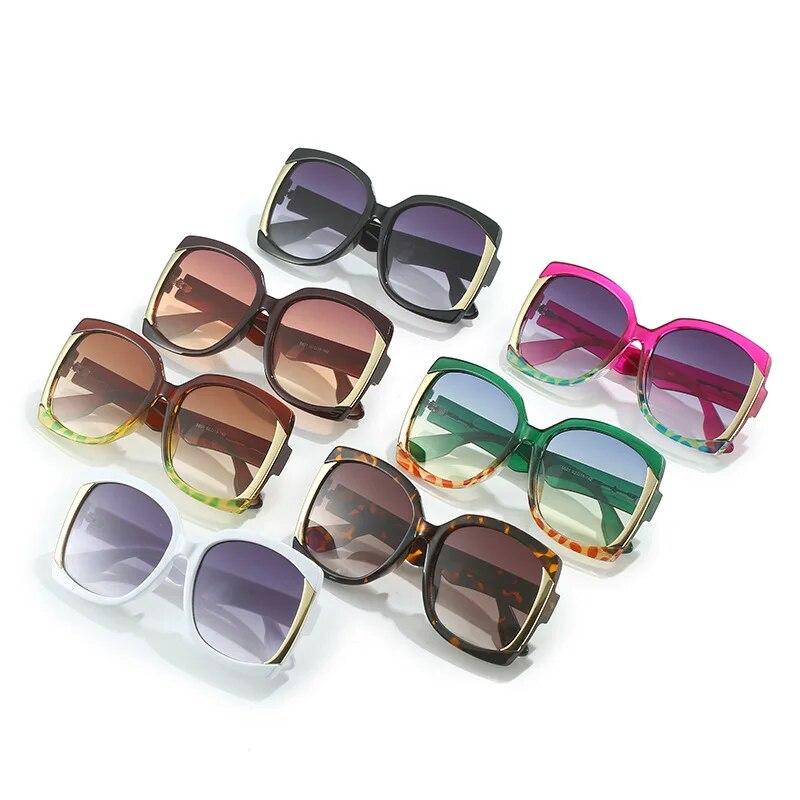 New Fashion Square Big Frame Personality Europe And The United States Show Light Luxury Sunglasses Ins Sunglasses