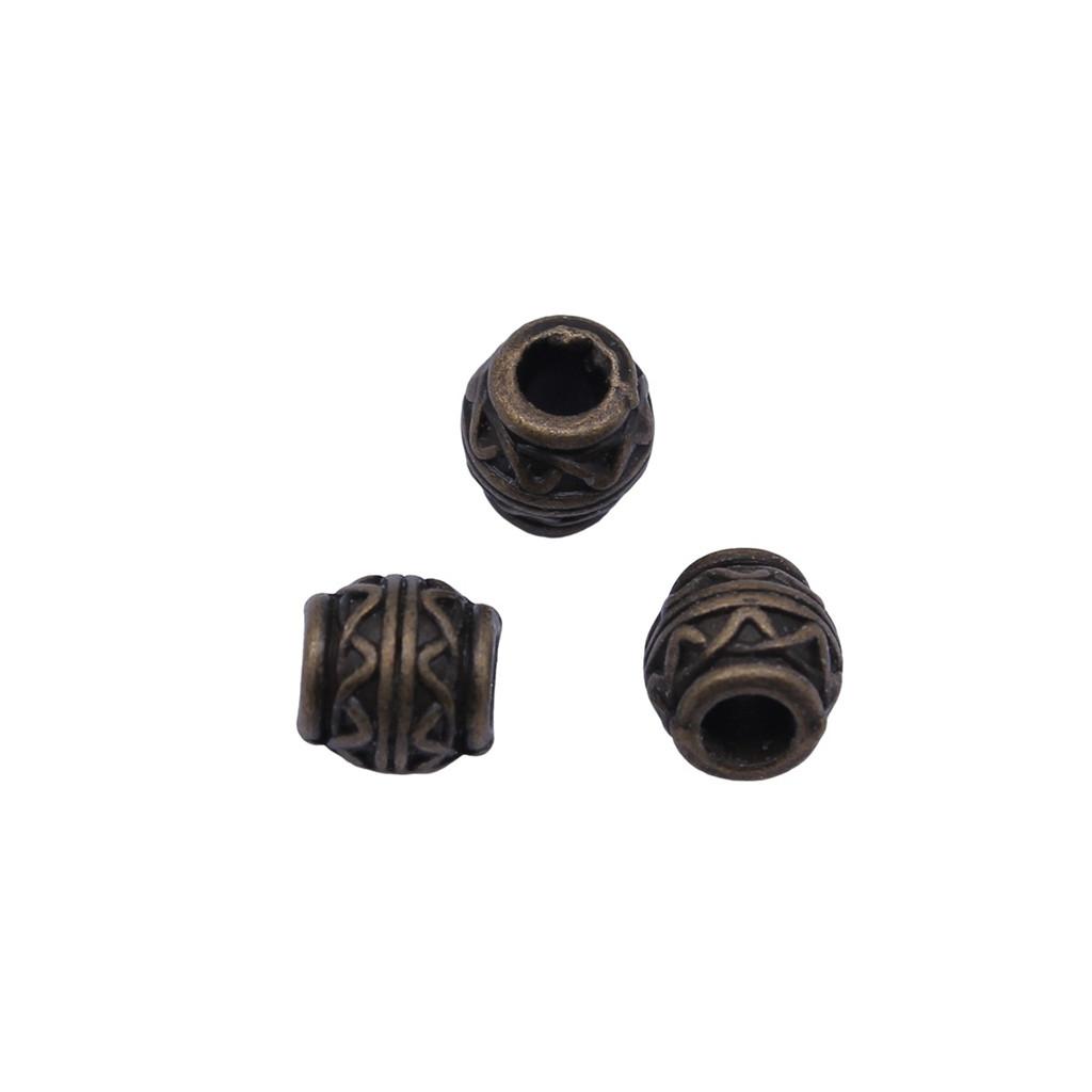 Multi Color Spacer Beads Ornate Metal Big Hole Beads For Jewelry Projects