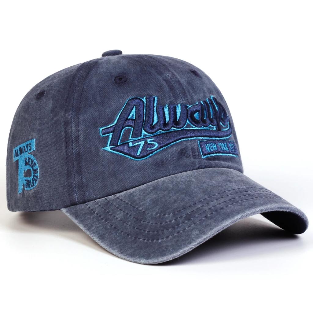 Baseball Wash Stitching Stitched Embroidered Alphabet Always75 Neutral Gender Women Men For Caps Spring Autumn Outdoor Adjustable Casual Hats Dad