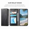 For iPhone 17 Pro Case Wallet Tri-Color Stitching Leather Phone Cover with Elastic Wristband