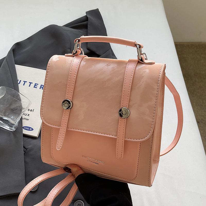 

Premium temperament simple backpack 2025 new fashion student versatile commuter messenger small square bag