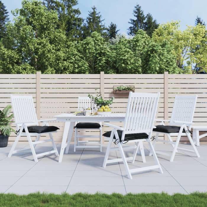 VidaXL Lot de 4 Coussins de Palette, Galette de Siège Imperméable, Coussin de Jardin, Décoration d'Extérieur Terrasse, Noir 361529