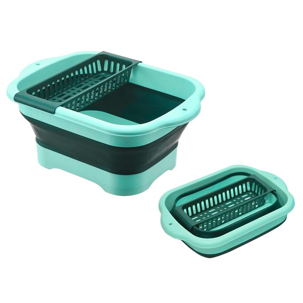 Tragbares Küchenaufbewahrungstablett Faltbares Spülbecken mit Ablassstopfen Platzsparend Outdoor Mehrzweck Faltspüle