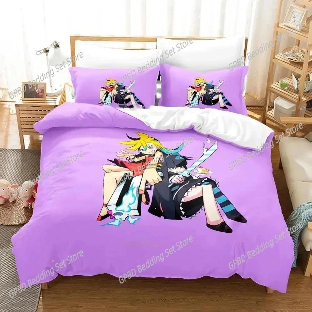 Anime Panty Stocking Garterbelt Bedding Set 3D Printed Suitable for Bedroom Duvet Cover Set With Pillowcases Kids Home Textile