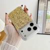 For iPhone 17 Pro Case TPU Drop Protection Epoxy Glittery Sequins Phone Cover