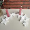 Unique Star Candle Holders Silicone Mold Convenient Silicone Mold For Crafting A Trio Of Interlinked Star Candle Stands