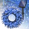 [Amazon Exclusive Brand] AKIRARI Solar String Lights, Christmas Lights, Straight Design, Standard Item, Solar Rechargeable, 8 Patterns, 200 Bulbs,