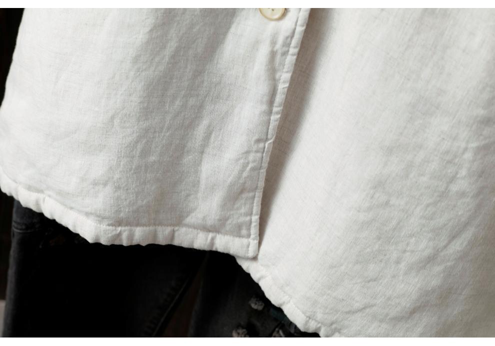 2025 Fall/Winter Plus Size Cotton Linen Hooded Mid-Length Coat - Thick Warm Artistic Outerwear