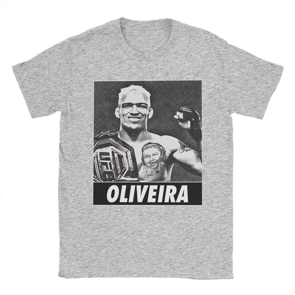 charles oliveira winner charles oliveira v2 TShirt Summer TShirts Unisexs Pure Cotton Crewneck Oversize Top Tees ShortSleeve