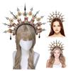 Mother of God Tiaras Crown Hairhoop Craft Bag Elegant Masquerade Cosplay Headband Women Church Headband Crownpiece Kits