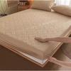 Solid Color Quilted Waterproof Bed Sheet - Thick Brushed Simmons Protective Cover for Home Use