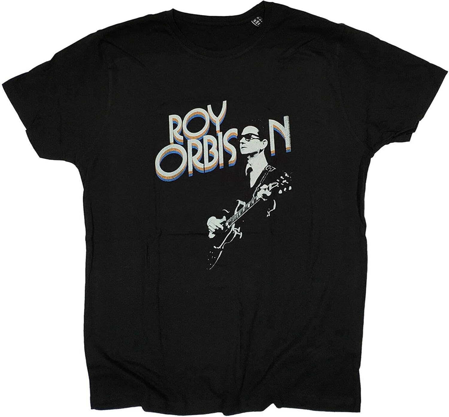 Men s Roy Orbison T Shirt 100% Guitar Logo 60 S Pop Travelling Wilburys Black S чёрный