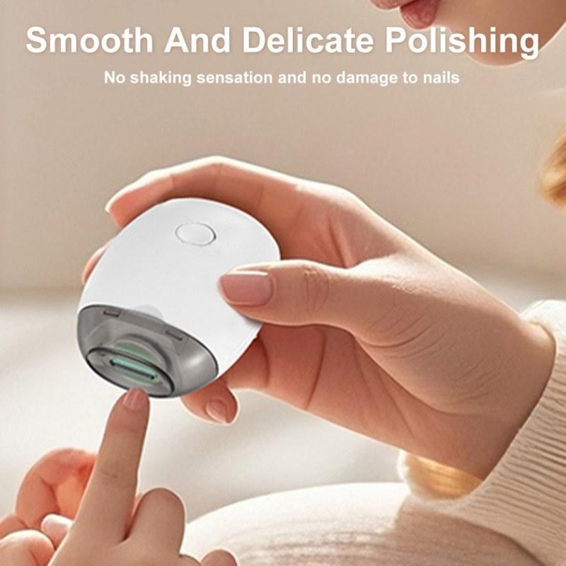 Aparador de Unhas Elétrico Recarregável Tecnologia Sem Dor Cortador Automático de Unhas das Mãos e Pés com Luz LED Entrada para Lixa