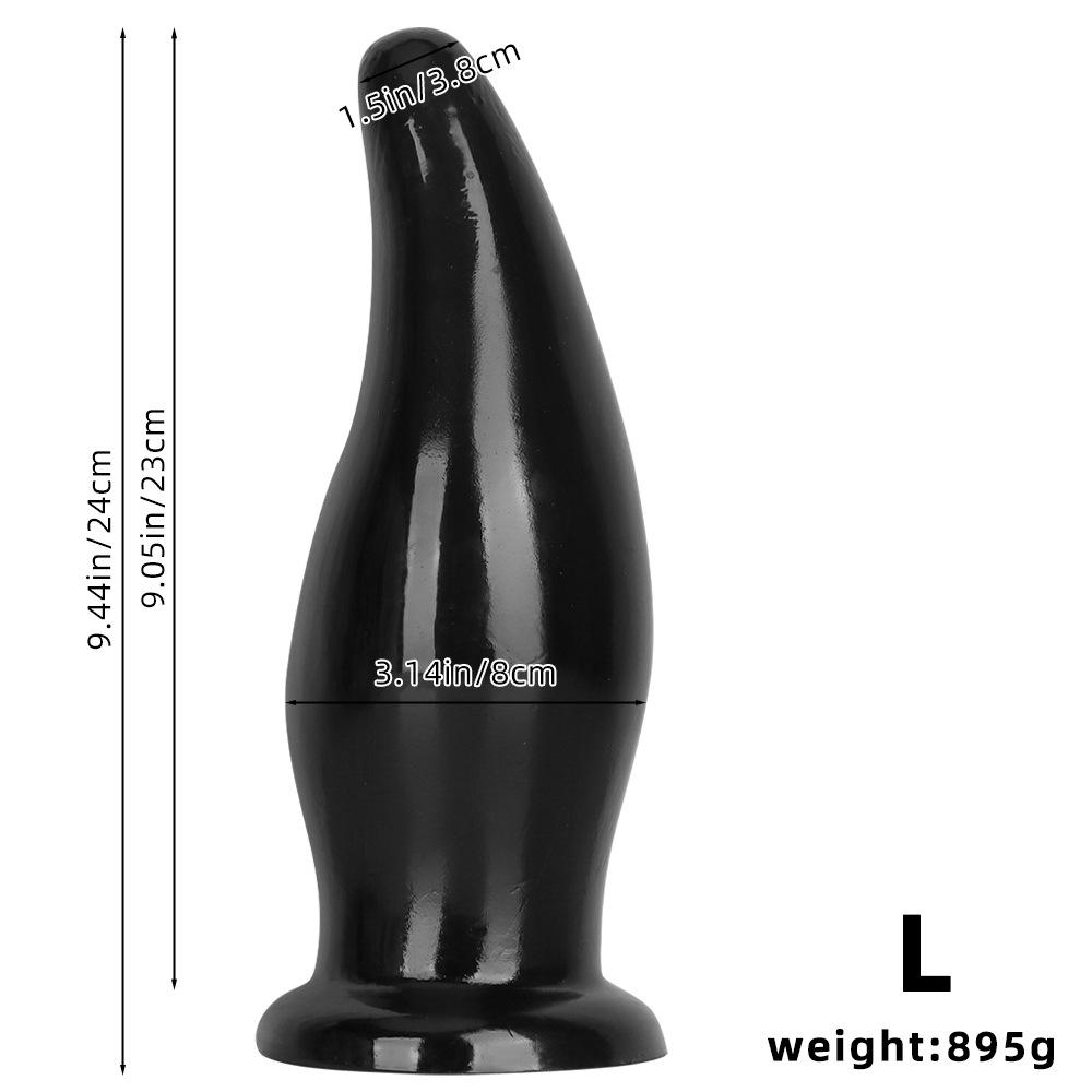 Super Large Black PVC Anal Plug 10cm Giant Dildo Fisting Sex Toy Masturbator Gay BDSM