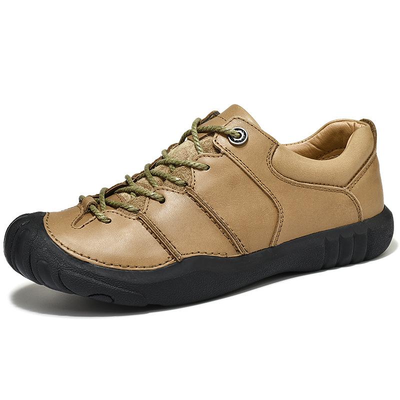 

Весенние и осенние походные ботинки для отдыха, водонепроницаемые нескользящие верхние ботинки из воловьей кожи, уличные альпинистские ботинки, мужская кожаная спортивная мужская обувь 40