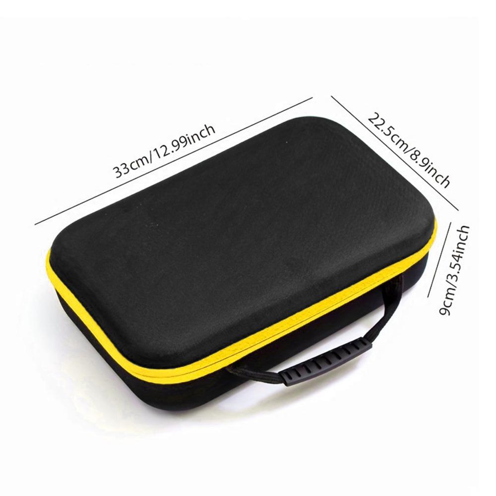 Square Shape Hard EVA Case Yellow Border Tool Box Organizer Outdoor Working