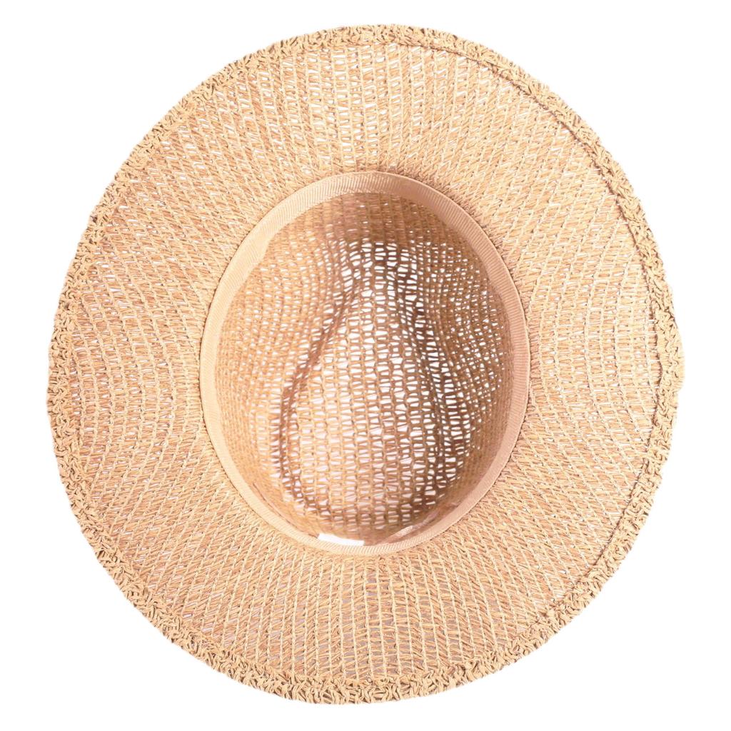 Popular European and American classic hollow breathable wide-brimmed straw hat spring and summer fashion men's and women's outdoor sunscreen hat