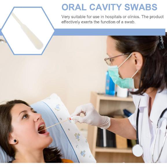 Healifty 50 Sets Nasopharyngeal Nylon Tipped Specimen Flocked Swabs with Tubes Lid Lable Nasal Swab Sterile Nylon Flocking Tip Flocked Swab (Red Blue